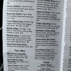 Jackie Blu's - Menu
