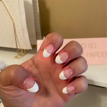 Odyssey Pedispa - You can see the lines from where my old nail was. Politely asked her to fix, she said it was my fault! - Nail Technicians Near Me - Knoxville, Tennessee