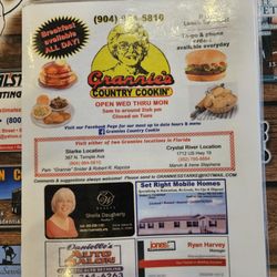 Grannie’s Country Cookin - Menu