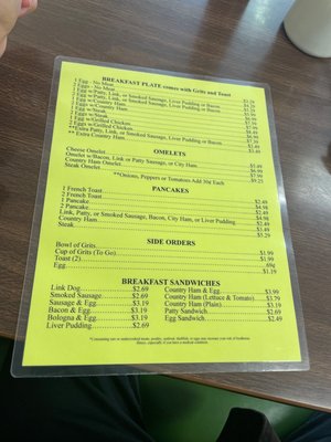 Menu photo 1 Jeff's Corner Cafe Lumberton, NC