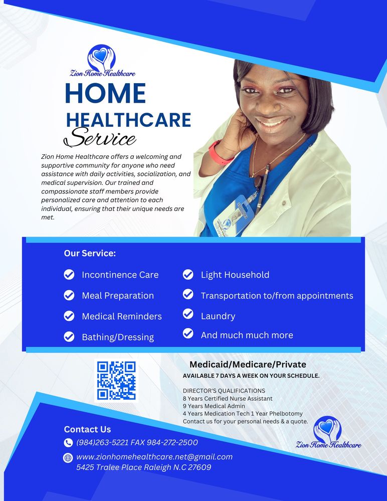 Zion Home Healthcare - home care agency in Raleigh, NC