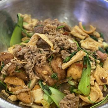 Tianfu Spicy Wok - Spicy Wok with: Dried tofu, bokchoy, fatty beef, oyster mushroom, fish, tofu puff, sausage, cilantro, noodles and more! - Chinese Near Me - Flushing, New York Tianfu Spicy Wok - Spicy Wok with: Dried tofu, bokchoy, fatty beef, oyster mushroom, fish, tofu puff, sausage, cilantro, noodles and more! - Chinese Near Me - Flushing, New York