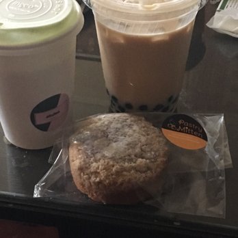 Atulea - Matcha latte, house milk tea with boba, and crumble cake (SO GOOD) - Bubble Tea Near Me - Seattle, Washington Atulea - Matcha latte, house milk tea with boba, and crumble cake (SO GOOD) - Bubble Tea Near Me - Seattle, Washington