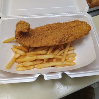 Cadillac Bills - Country Fried Catfish filet and  fries. - Diners Near Me - Elsberry, Missouri