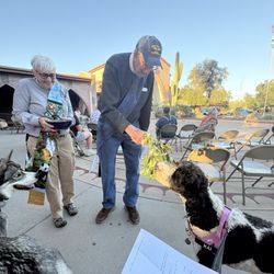 Grace St Paul's Episcopal Church - Kai getting the second round of animal blessings