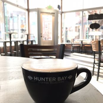 Hunter Bay Coffee - Vanilla Latte filled to the brim - Coffee Roasteries Near Me - Arvada, Colorado