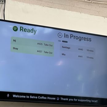 Selva Coffee House - I appreciate how they show you when to expect your order! - Coffee Roasteries Near Me - San Diego, California Selva Coffee House - I appreciate how they show you when to expect your order! - Coffee Roasteries Near Me - San Diego, California