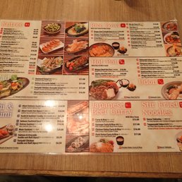Condor menu Condor menu