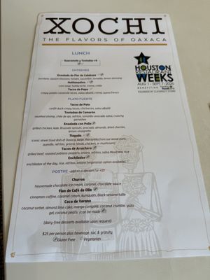 Menu photo 1 Xochi Houston, TX