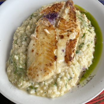Restaurant Fauna - Pescado del día / fish of the day with risotto - Seafood Near Me - Valparaíso, VS Restaurant Fauna - Pescado del día / fish of the day with risotto - Seafood Near Me - Valparaíso, VS