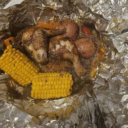Cracker Barrel campfire chicken. The chicken meat was tough.,unsavory and bland.