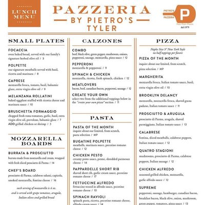 Menu photo 3 Pazzeria By Pietro's Marshall, TX Menu photo 3 Pazzeria By Pietro's Marshall, TX