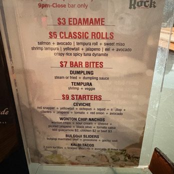 Sushi Rock - happy hour menu - Sushi Bars Near Me - Arlington, Virginia
