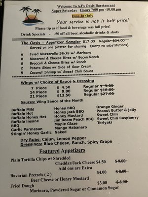 Menu photo 3 AJ's Oasis Cafe Meriden, CT