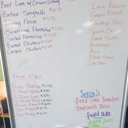 Ms. Stella's - Board with menu items
