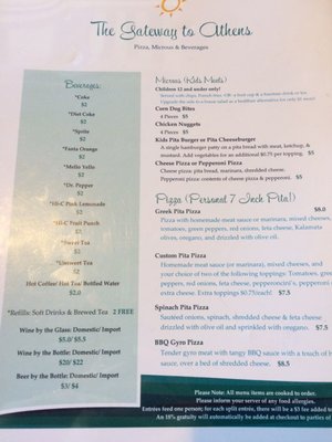 Menu photo 5 The Gateway To Athens Concord, NC