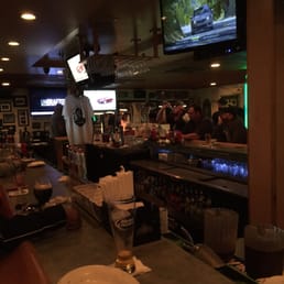 a plate of food on the bar