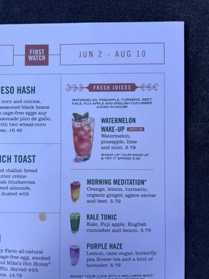 Menu photo 4 First Watch Goodyear, AZ