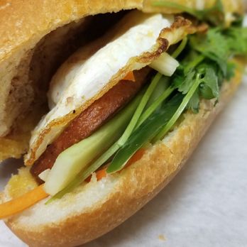 Saigon Corner - #8 bánh mì - spam & egg. The yolk was perfect and oozed. Great sandwich. - Sandwiches Near Me - Sacramento, California Saigon Corner - #8 bánh mì - spam & egg. The yolk was perfect and oozed. Great sandwich. - Sandwiches Near Me - Sacramento, California