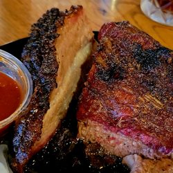 Red Dog Saloon - Look at that Bark from both the Dino Rib and Brisket Ends