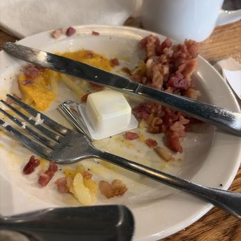 Cracker Barrel Old Country Store - Loaded hash brown was delish though the hand and bacon were gummy not crunchy. - Breakfast & Brunch Near Me - Wesley Chapel, Florida Cracker Barrel Old Country Store - Loaded hash brown was delish though the hand and bacon were gummy not crunchy. - Breakfast & Brunch Near Me - Wesley Chapel, Florida