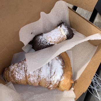 Mike's Pastry - Lobster tail and cannoli dipped in chocolate - Bakeries Near Me - Boston, Massachusetts Mike's Pastry - Lobster tail and cannoli dipped in chocolate - Bakeries Near Me - Boston, Massachusetts
