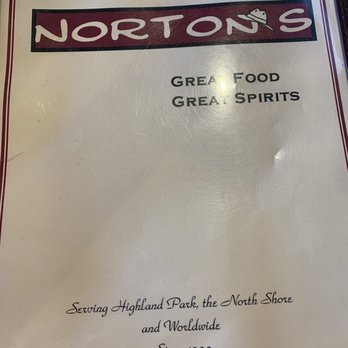 Norton's Restaurant - Menu cover - American Near Me - Highland Park, Illinois Norton's Restaurant - Menu cover - American Near Me - Highland Park, Illinois