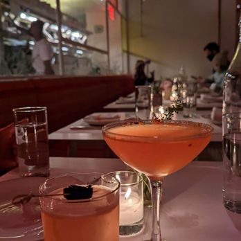 abcV - Smoky Fig Sour ($18) and Bell Pepper Martini ($17) - Vegetarian Near Me - New York, New York