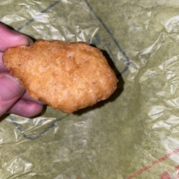 One of the chicken nuggets