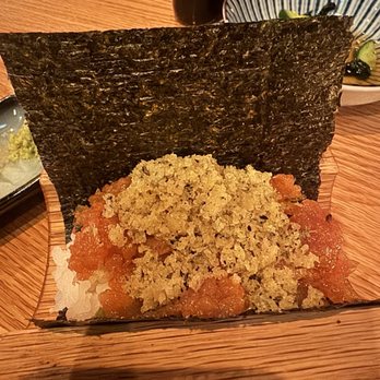 Yonsei Handrolls - Spicy Tuna with tempura crunchies - Sushi Bars Near Me - Albany, California Yonsei Handrolls - Spicy Tuna with tempura crunchies - Sushi Bars Near Me - Albany, California