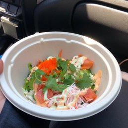 Skimpy Salmon Bowl.  This has almost every side in this bowl including sushi rice!
