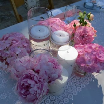 Fleurish - Pretty Hydrangea and Peony center piece! - Florists Near Me