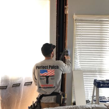 Perfect Patch Drywall Repair - Matt prepped and masked the area very well. - Drywall Installation & Repair Near Me Perfect Patch Drywall Repair - Matt prepped and masked the area very well. - Drywall Installation & Repair Near Me