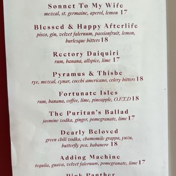 The Elysian Bar - Cocktail menu - New American Near Me - New Orleans, Louisiana The Elysian Bar - Cocktail menu - New American Near Me - New Orleans, Louisiana