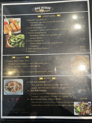 Menu photo 8 Bee House Thai Cuisine Grover Beach, CA