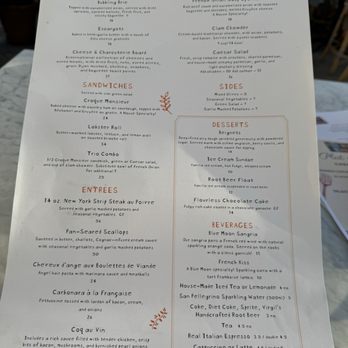 Blue Moon Over Avila - Menu... - French Near Me - Avila Beach, California