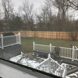 New board on board fence and back gate.