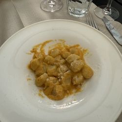 Gnocchi with pumpkin and Gorgonzola cream