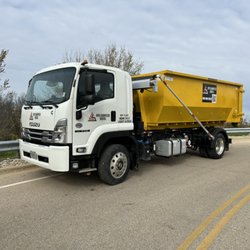 Apex Dumpster Rental - A 20 Yard Dumpster on our Apex Dumpster Rental Truck!