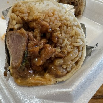 Ohana Grill - Bbq pork burrito. I think might be made from adobo pork not kalua pork. Had too many tough or fatty bites for us, but nice sauce. - Desserts Near Me - Kirksville, Missouri Ohana Grill - Bbq pork burrito. I think might be made from adobo pork not kalua pork. Had too many tough or fatty bites for us, but nice sauce. - Desserts Near Me - Kirksville, Missouri