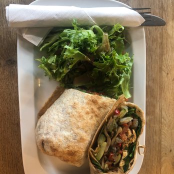 Maison B Cafe - Grilled vegetable wrap with added chicken - Belgian Near Me - New Haven, Connecticut