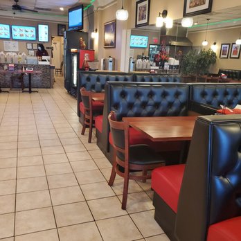 Darya Kabob - nice booths on either side with tables set up to create distance up front to pay and pick up food - Kebab Near Me - Sterling, Virginia Darya Kabob - nice booths on either side with tables set up to create distance up front to pay and pick up food - Kebab Near Me - Sterling, Virginia