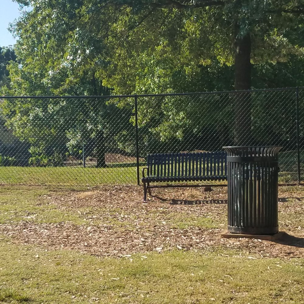 Bench for owners to take & seat & observe their dogs Bench for owners to take & seat & observe their dogs