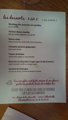 Menu photo 2 La Cantine Bio Albertville, 73