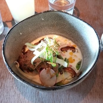 Root Down - Rockfish tom kha - fish was perfectly cooked, crispy on the outside, and the broth was phenomenal - New American Near Me - Denver, Colorado Root Down - Rockfish tom kha - fish was perfectly cooked, crispy on the outside, and the broth was phenomenal - New American Near Me - Denver, Colorado