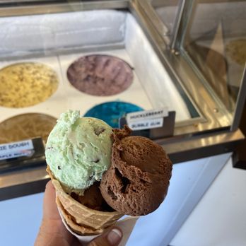 Kapaw's Iskreme - Chocolate peanut butter mint chip and death by chocolate 4.00 on a waffle cone - Ice Cream & Frozen Yogurt Near Me - Coupeville, Washington Kapaw's Iskreme - Chocolate peanut butter mint chip and death by chocolate 4.00 on a waffle cone - Ice Cream & Frozen Yogurt Near Me - Coupeville, Washington