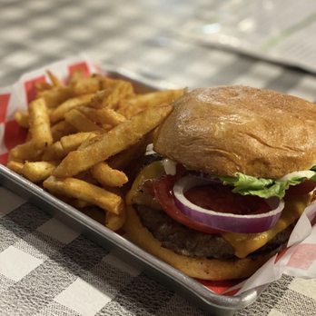 The Grace Miller Gracie's - Bacon cheeseburger with fries - Comfort Food Near Me - Bastrop, Texas