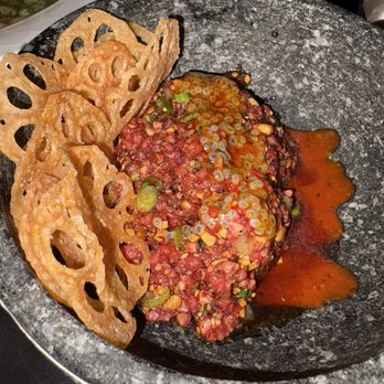 ANJU - Beef tartare (Yukhoe on menu) - Korean Near Me - Washington, DC, District of Columbia ANJU - Beef tartare (Yukhoe on menu) - Korean Near Me - Washington, DC, District of Columbia