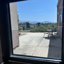 Retired teacher's window