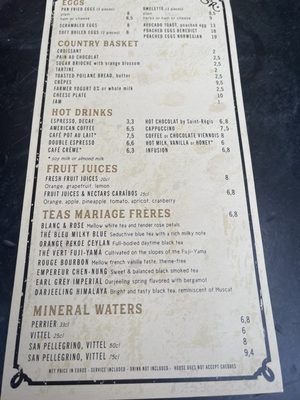 Menu photo 2 Café Saint-Régis Paris, 75